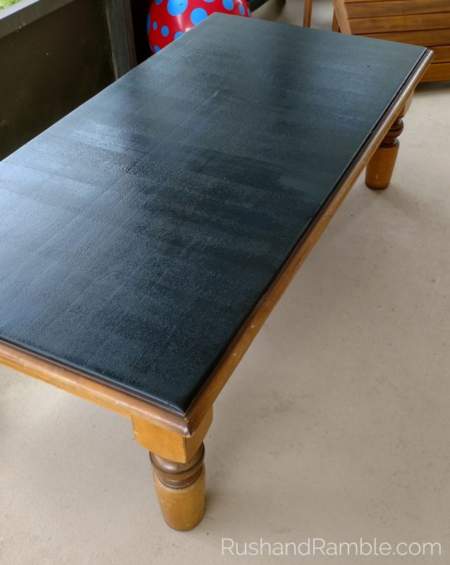 DIY Chalkboard Table with Latex Brush-on Paint by Valspar - Rush & Ramble