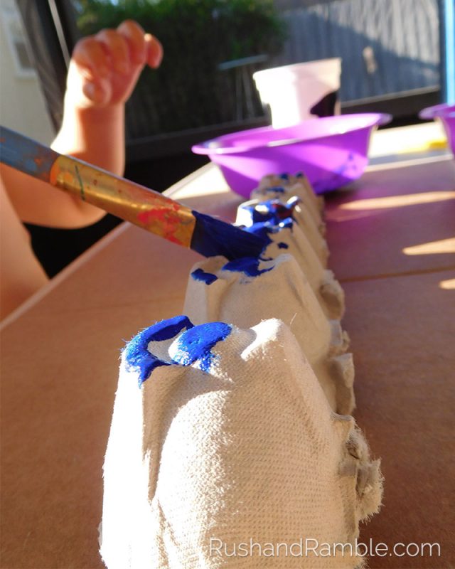 Easter Crafts - Egg Carton Caterpillars | Rush & Ramble