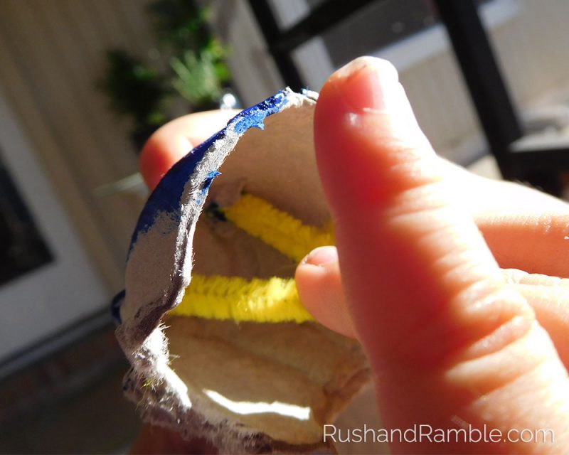 Easter Crafts - Egg Carton Caterpillars | Rush & Ramble