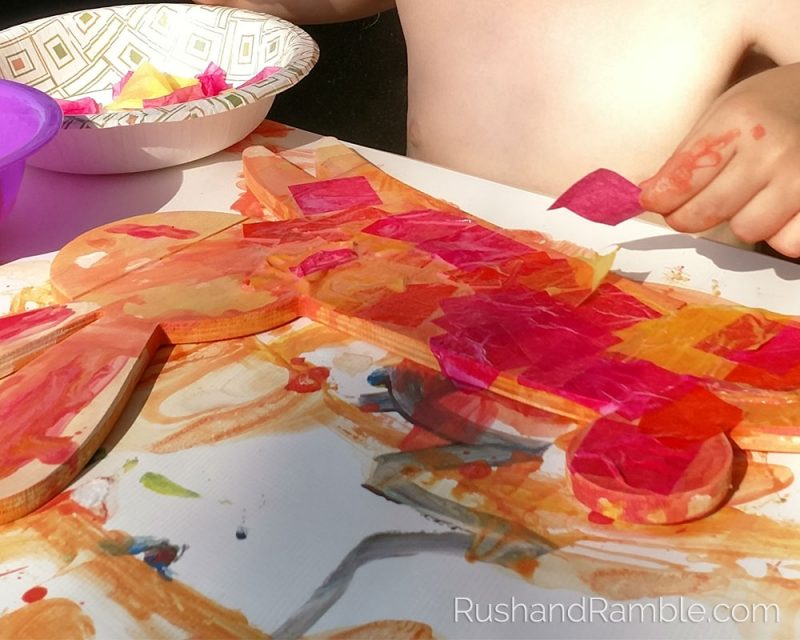 Easter Crafts - Tissue Paper Rabbit | Rush & Ramble