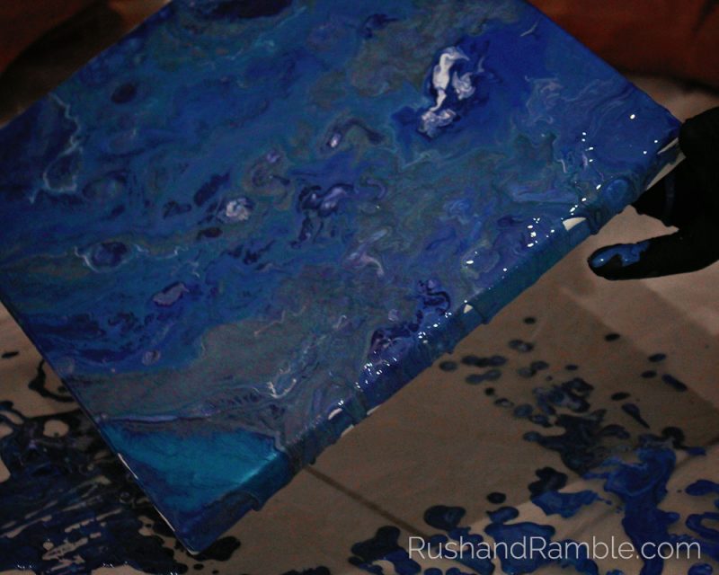 Dirty Pour - Acrylic Pour Fluid Painting for Beginners - Rush & Ramble DIY