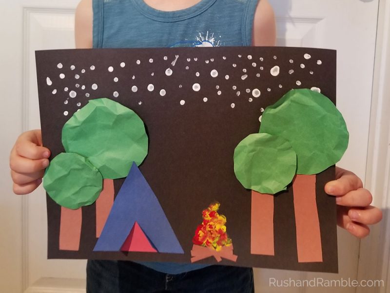 Construction Paper Camp Site Craft
